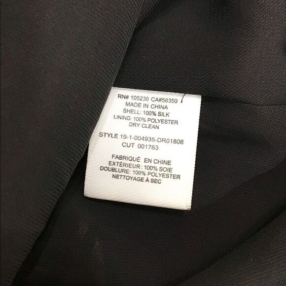 Joie Nour Black Flora Silk Ruffle Neck Long Sleeve Mini Dress New With Tag Sz S - Picture 6 of 7